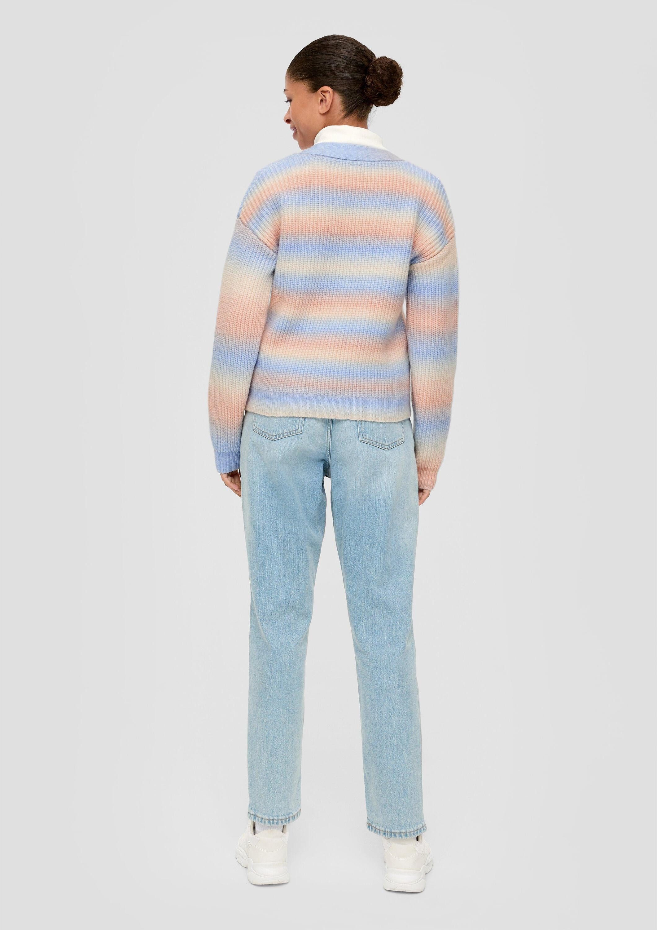 QS Cardigan Strickjacke Strickjacke mit Farbverlauf