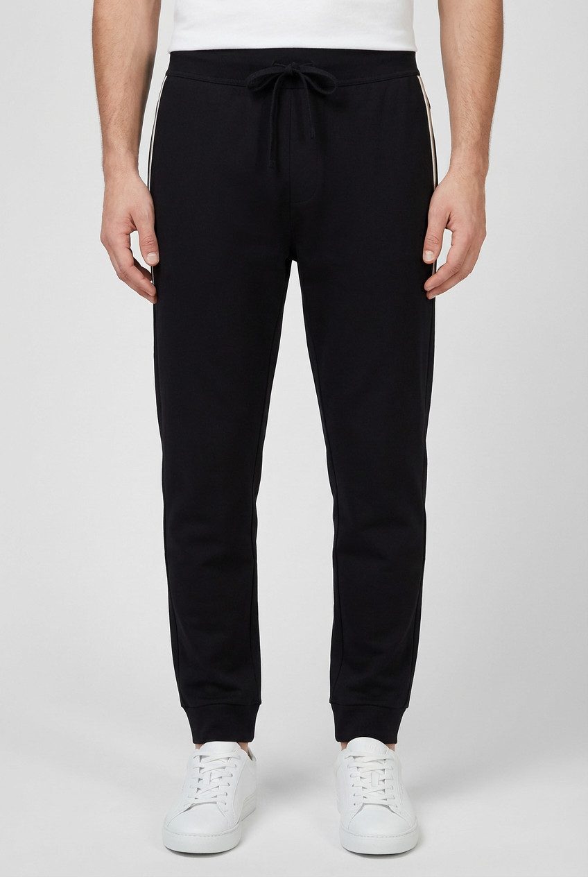 BOSS Jogginghose Authentic aus Baumwoll-Terry mit Streifen und Logo günstig online kaufen