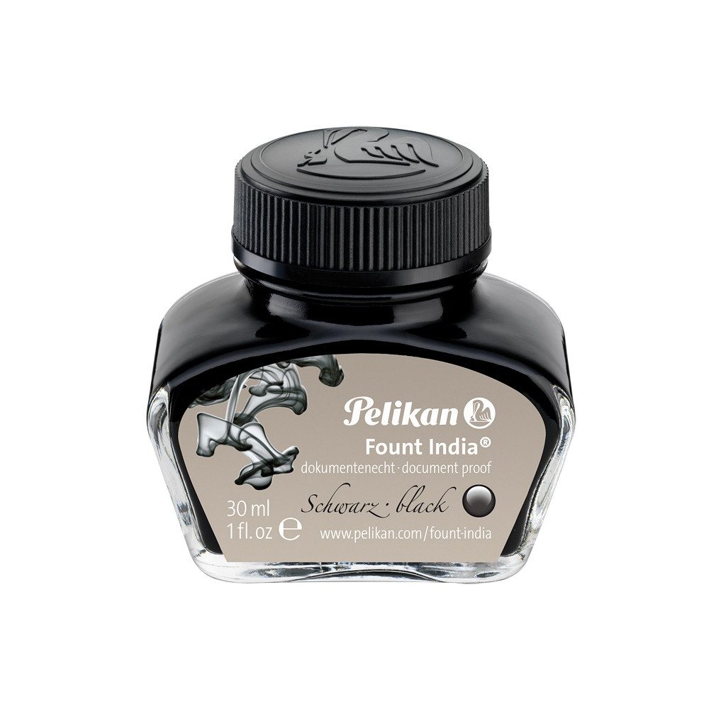 HAMELIN PAPERBRANDS Pelikan Tintenglas Fount India schwarz 30ml Tintenglas