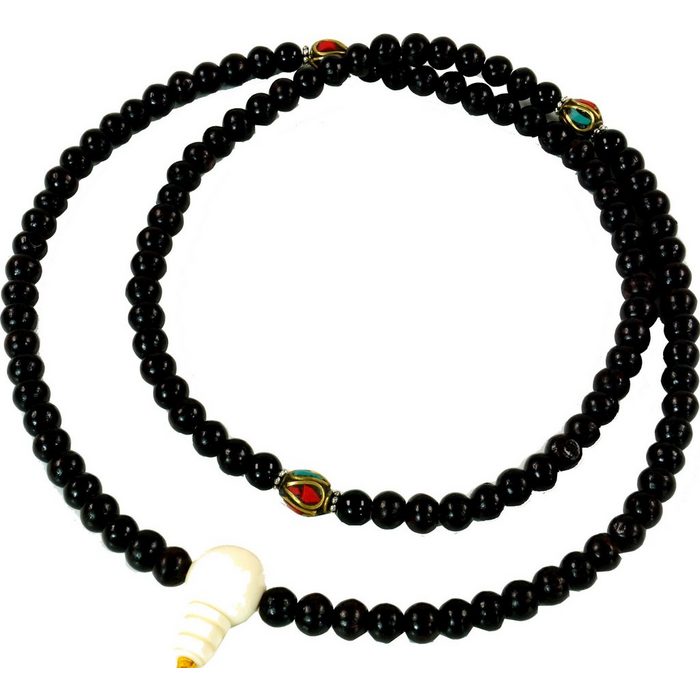 Guru-Shop Perlenkette Tibetische Mala Holzperlen Mala (Gebetskette)..