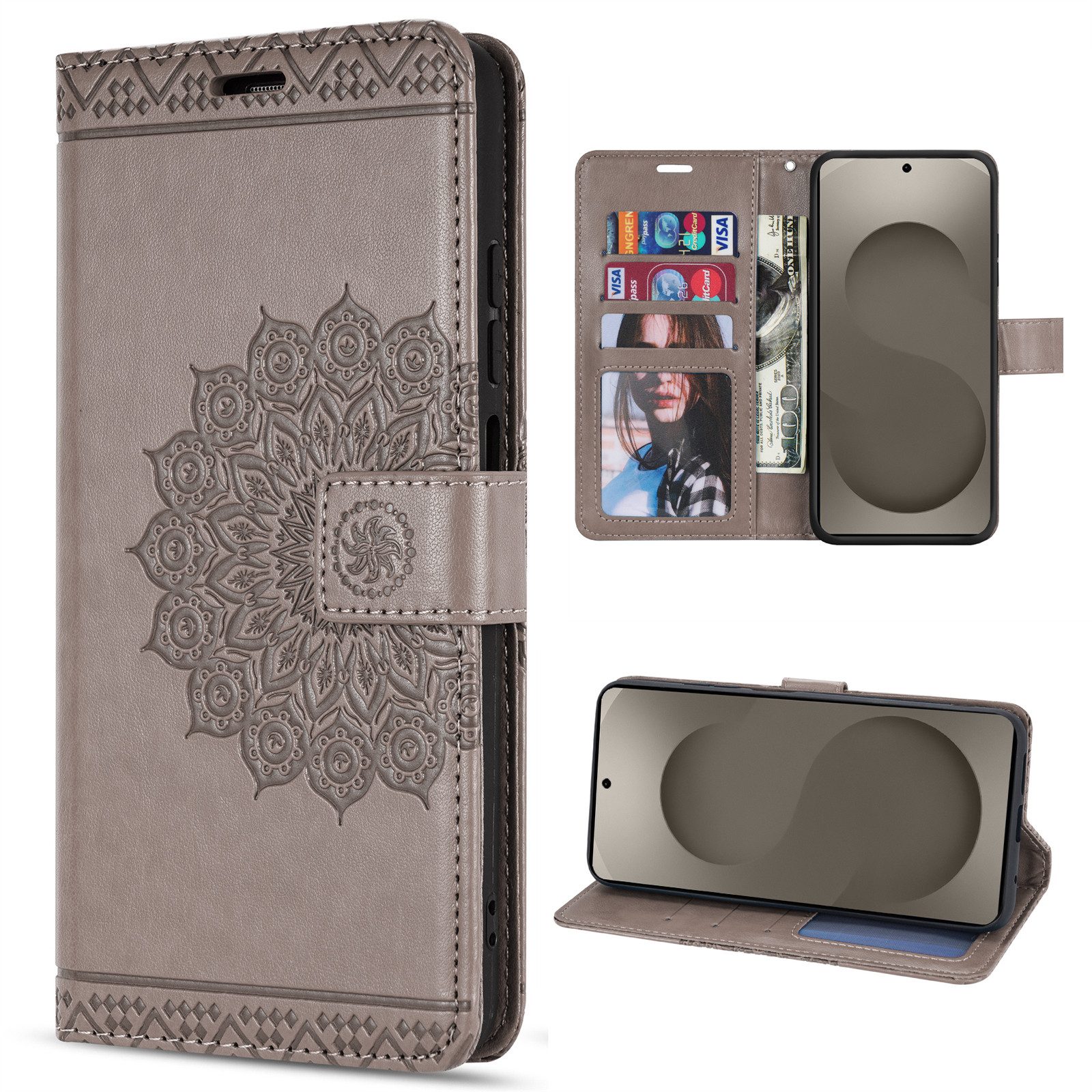 betterfon Handyhülle für Samsung Galaxy S26 Hülle Wallet Case Kartenfächern, Hergestellt aus PU-Leder & weichem TPU