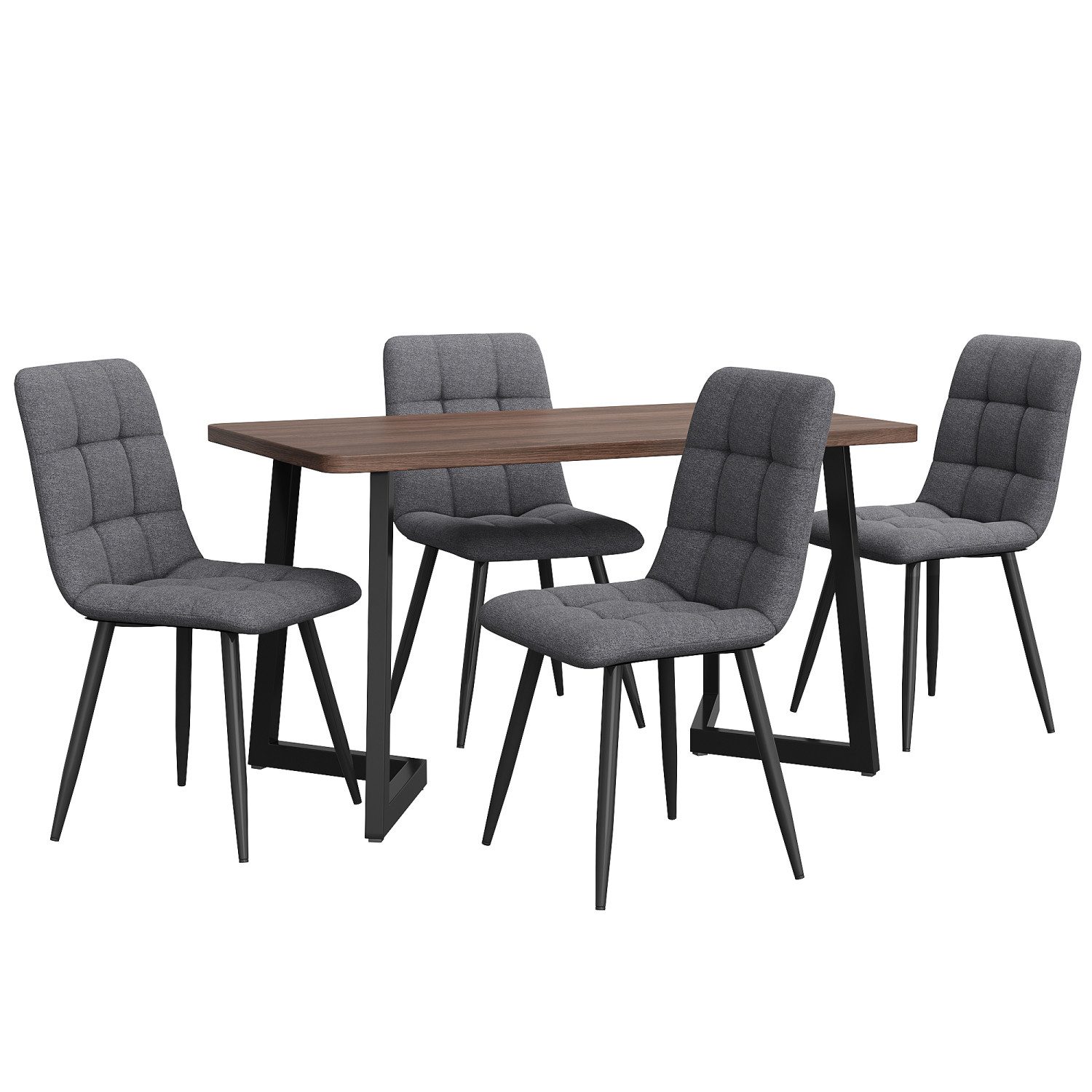 Flieks Essgruppe, (5-tlg), Esstisch mit 4 Stühlen Set Küchetisch Esszimmers günstig online kaufen