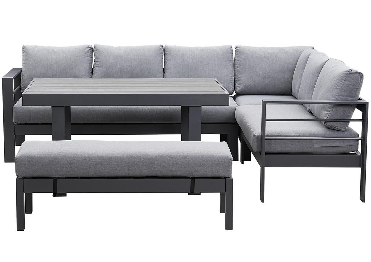 MeXo Gartenlounge-Set XXL Lounge Gartenmöbelset aus Aluminium, wetterfest, günstig online kaufen