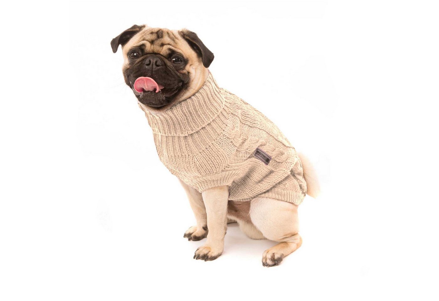 Thumbnail - Wolters Hundemantel Zopf-Strickpullover für Mops&Co.