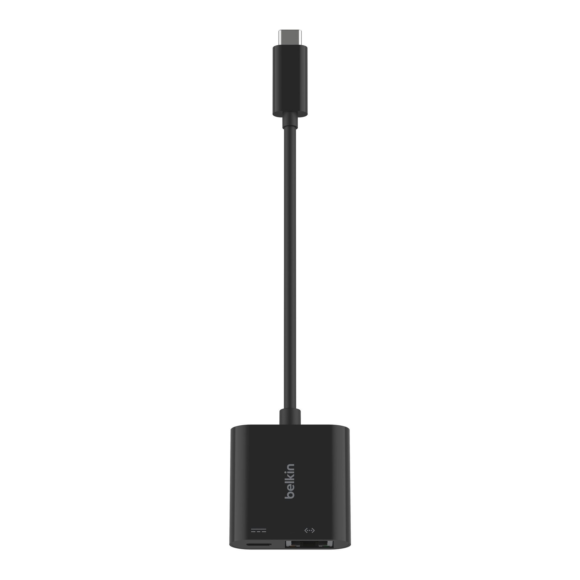 Belkin Connect USB-C zu Ethernet Adapter + 100 W Power Delivery Netzwerk-Adapter zu USB-C, 10/100/1000 Mbit/s, PD 3.0