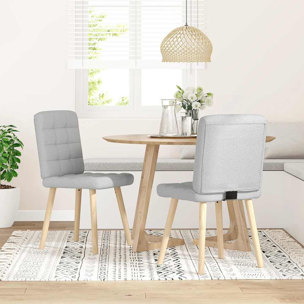 vidaXL Esszimmerstuhl Esszimmerstühle 2 Stk. Wolkengrau günstig online kaufen