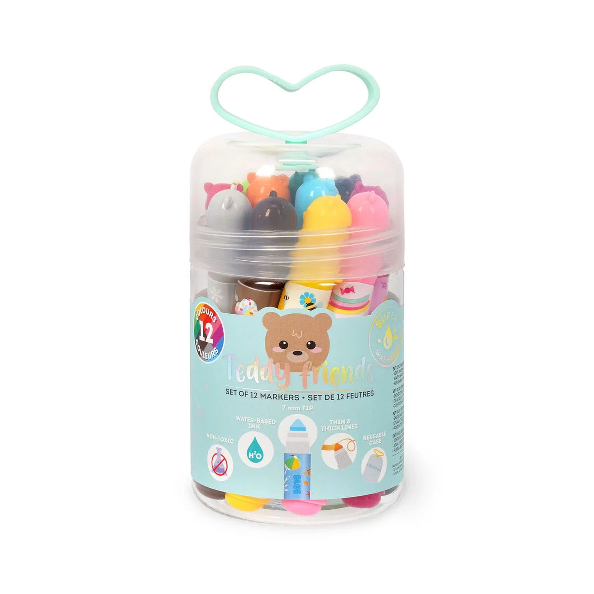 Legami Filzstift LEGAMI 12 Фломастеры Teddy Friends - Pastell Mehrfarbig