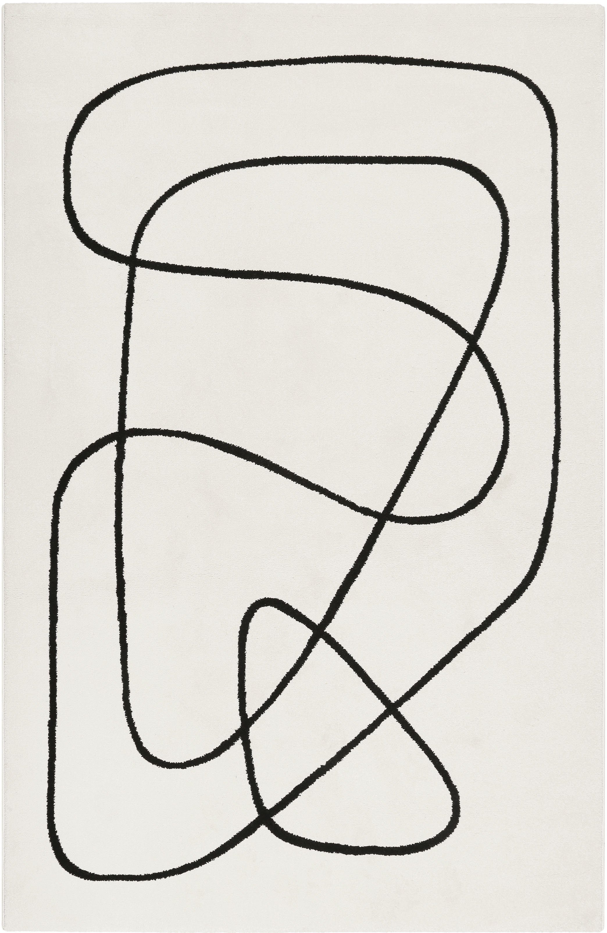 Esprit Teppich Artist, ESP-40102, rechteckig, Höhe: 13 mm, Kurzflor, geometrisch modern, schwarz weiss, Wohnzimmer, Schlafzimmer