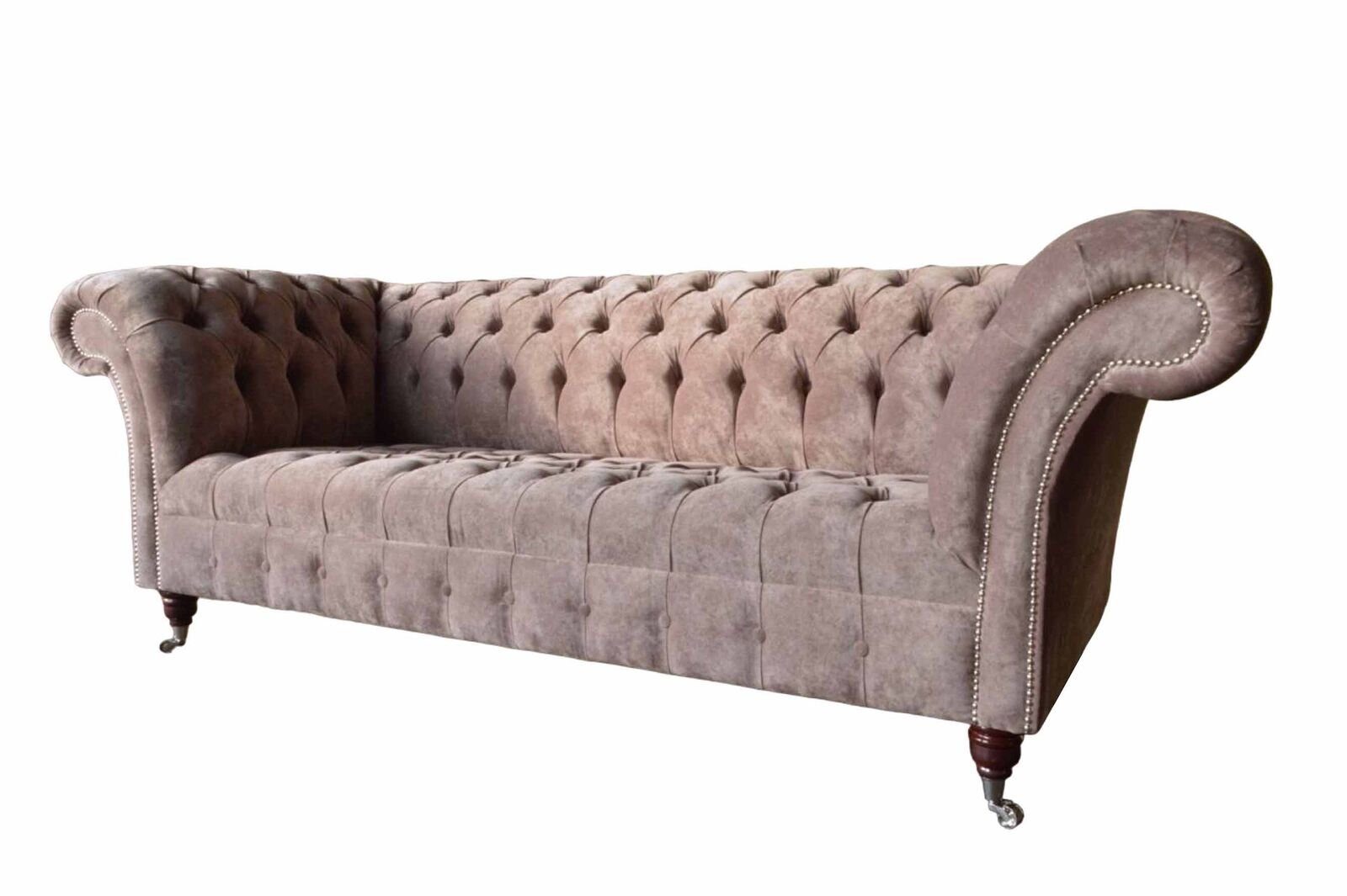 Design Sofas Sofa Dreisitzer Sofa Lila, In Sitzer Couch Chesterfield Europe 3 Made JVmoebel Polster