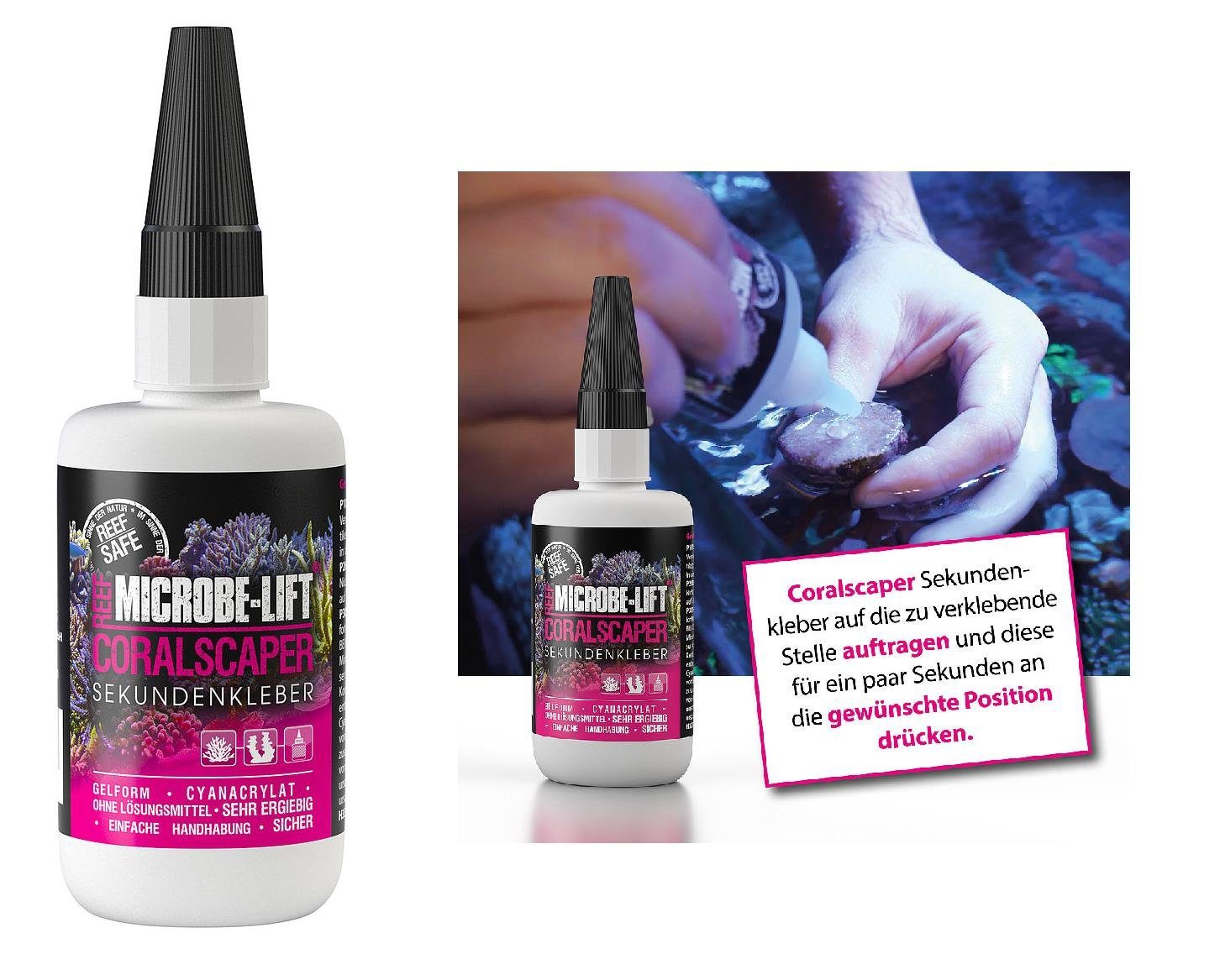 ARKA Biotechnologie GmbH Aquariendeko Microbe-Lift Coralscaper Sekundenkleber 50g Korallenkleber
