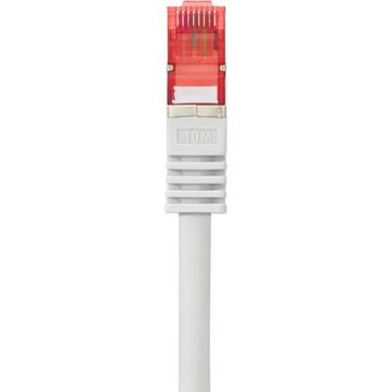 Renkforce CAT6 S/FTP Netzwerkkabel 10 m LAN-Kabel, mit Rastnasenschutz, vergoldete Steckkontakte, Flammwidrig