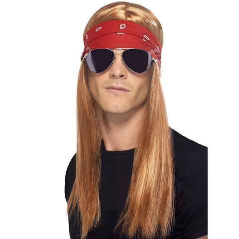 Smiffys Kostüm Rocker Hippie Accessoire Set Karneval Halloween, Use Your Illusion: der Rockstar der 90er!