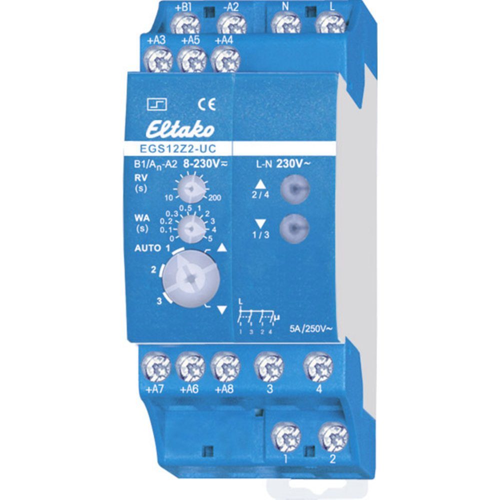 Eltako Stromstoßschalter Stromstoß-Schalter Hutschiene Eltako EGS12Z2-UC 4 Schließer 230 V 2 A, (EGS12Z2-UC)