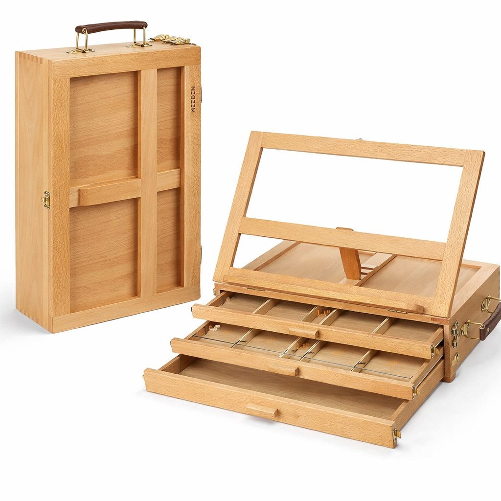 MEEDEN Staffelei MEEDEN Künstler Tischstaffelei Sketchbox XHH-03