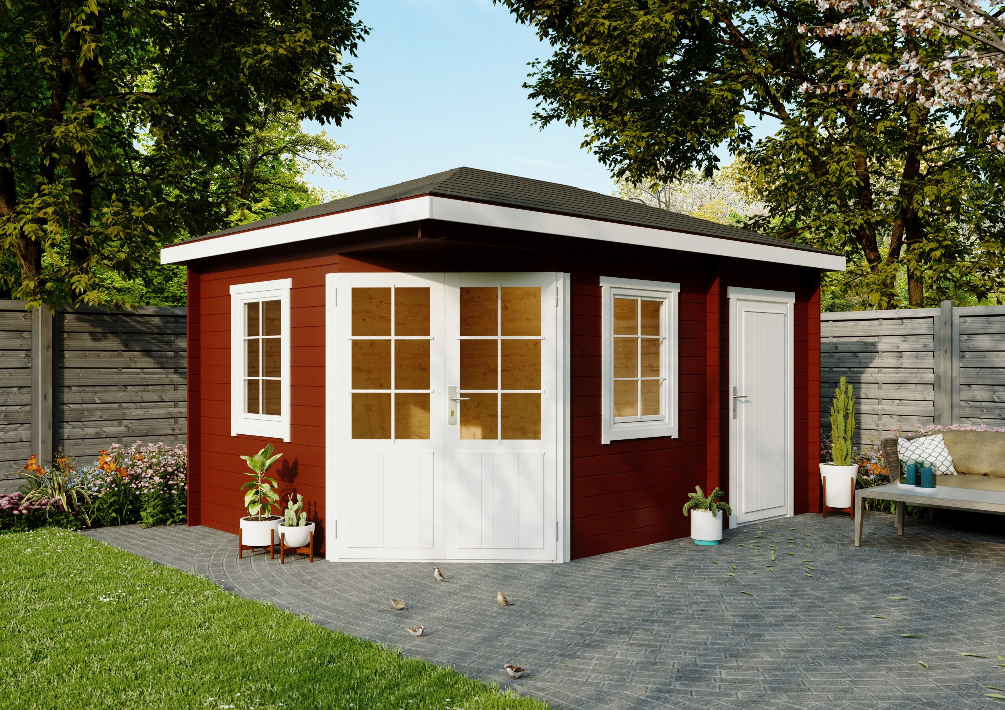 Fjordholz Gartenhaus Evelyn 3D