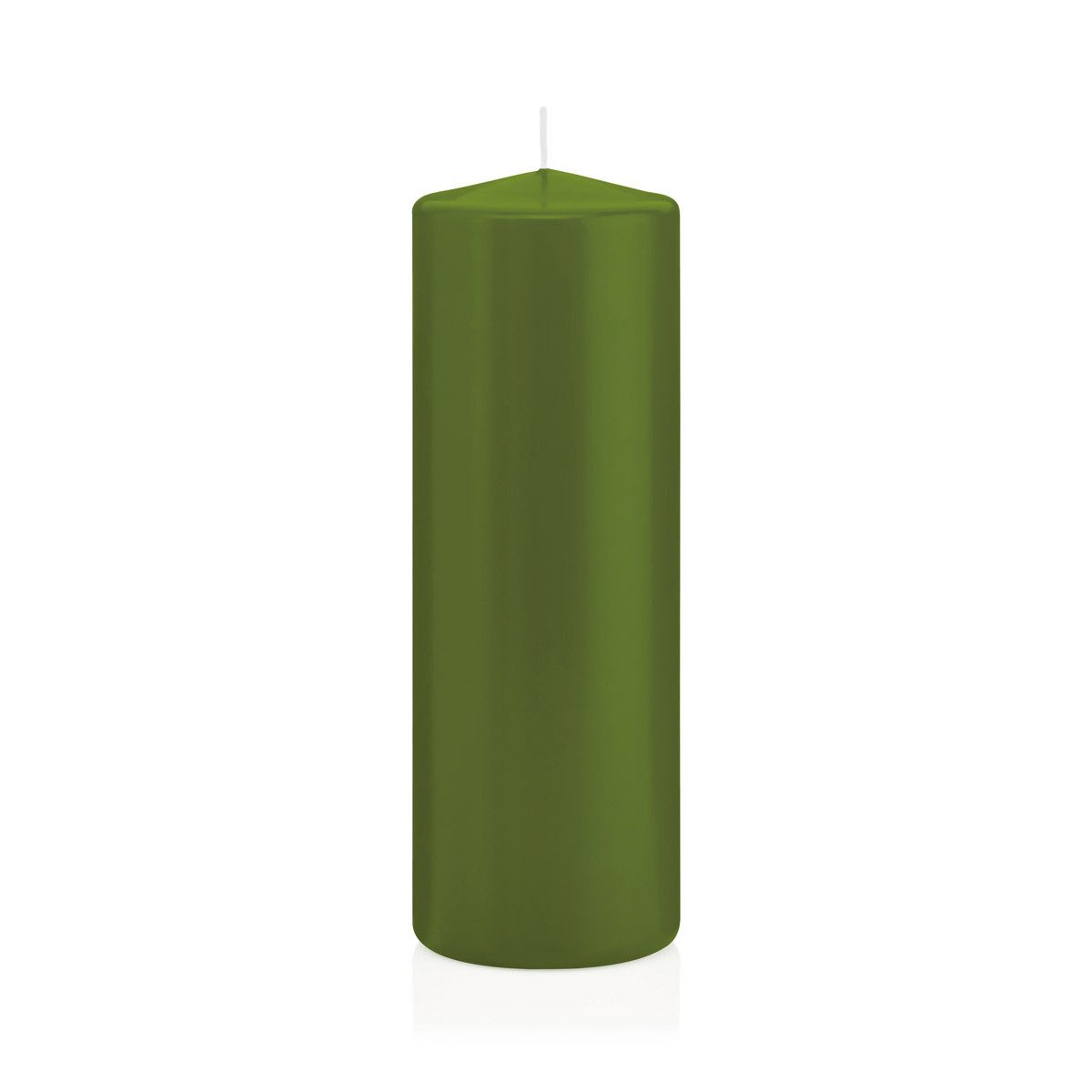 Wiedemann Kerzen Stumpenkerze Stumpenkerzen Olive Ø 68 x 200 mm, 12 Stück