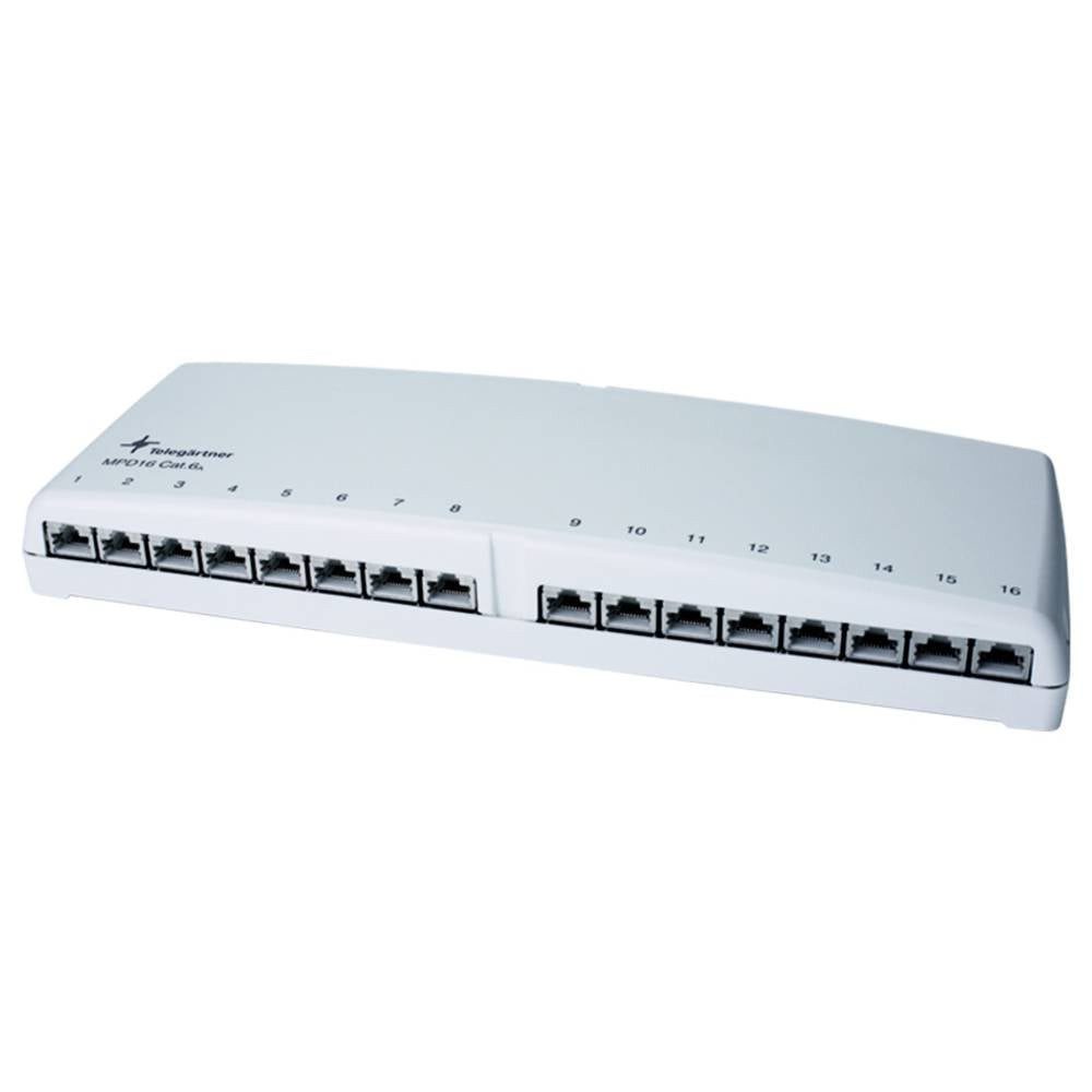 Telegärtner 100007004 Verteiler CAT 6a Weiß Netzwerk-Patch-Panel