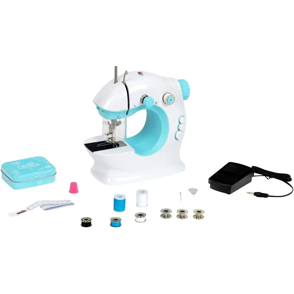 Theo Klein Spiel-Kochgeschirr Nähmaschine für Kinder, blau