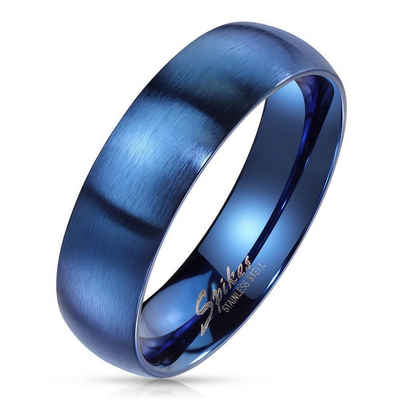 BUNGSA Partnerring »Ring klassisch matt Silber aus Edelstahl Unisex« (Ring, 1-tlg., inkl. Schmuckbeutel aus Organza), Damen Herren