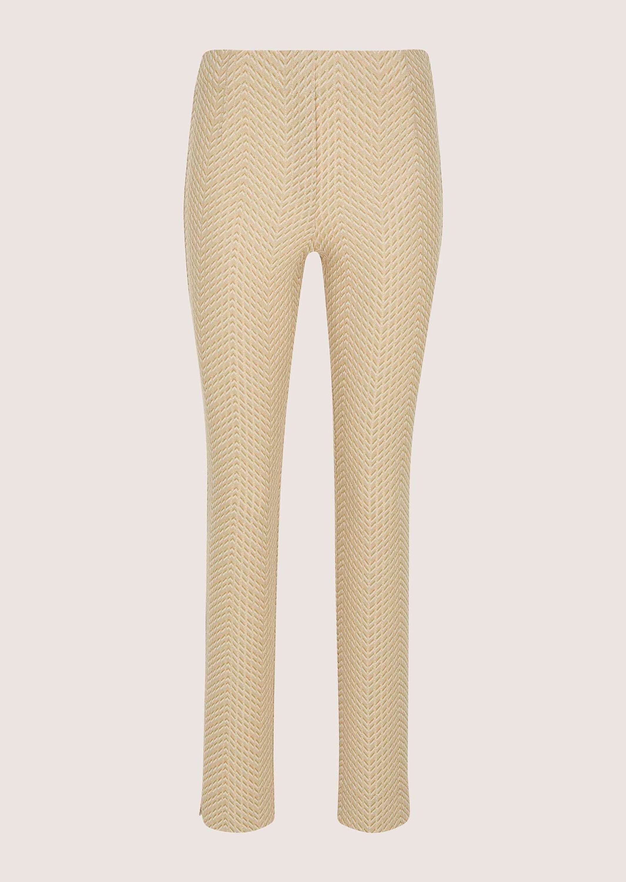 Jerseyhose Kurzgröße: Jacquardhose mit grafischem Muster