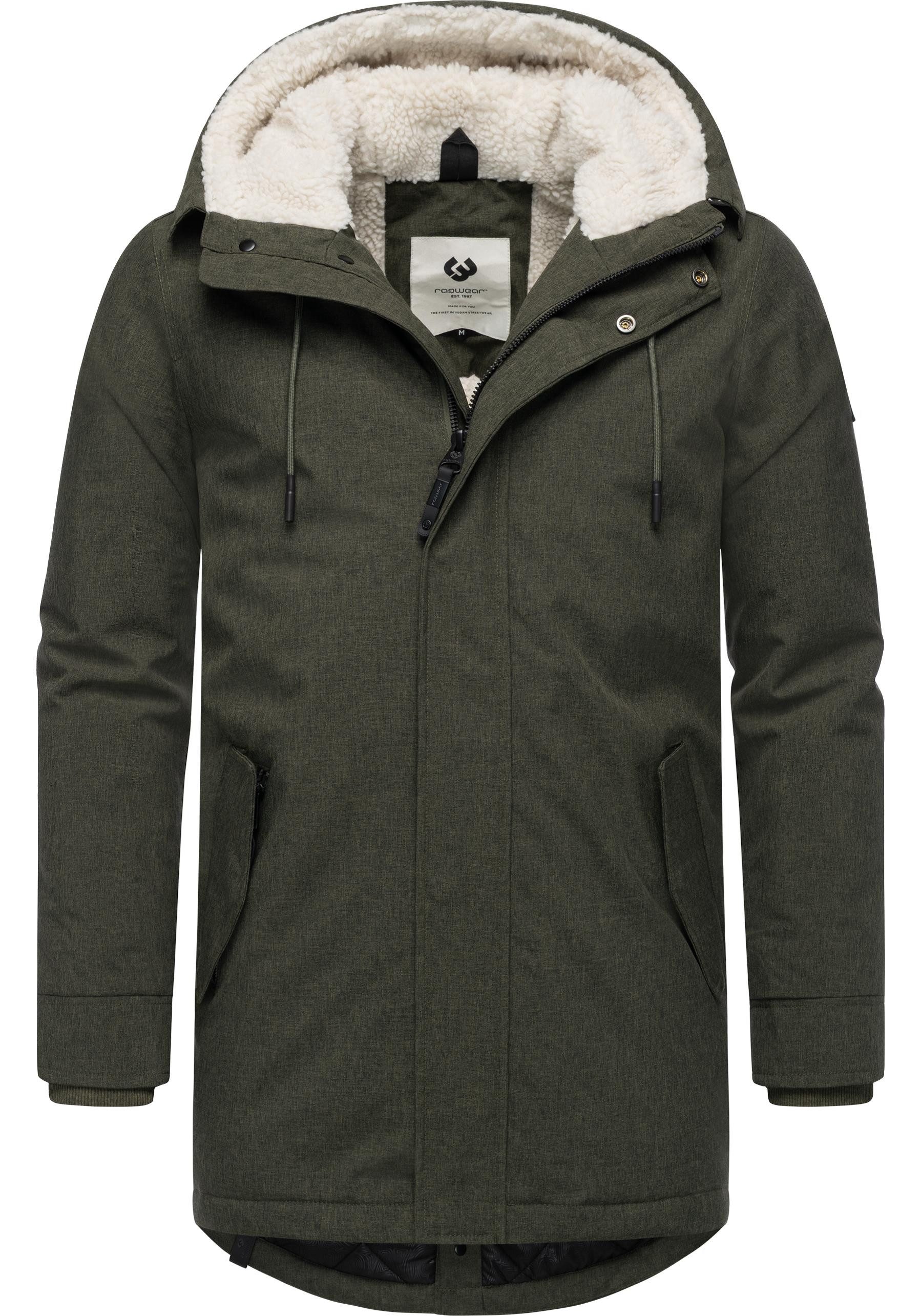 Ragwear Kurzmantel Mr Smithem YOUMODO wasserdichte lange Herren Winterjacke mit Kapuze