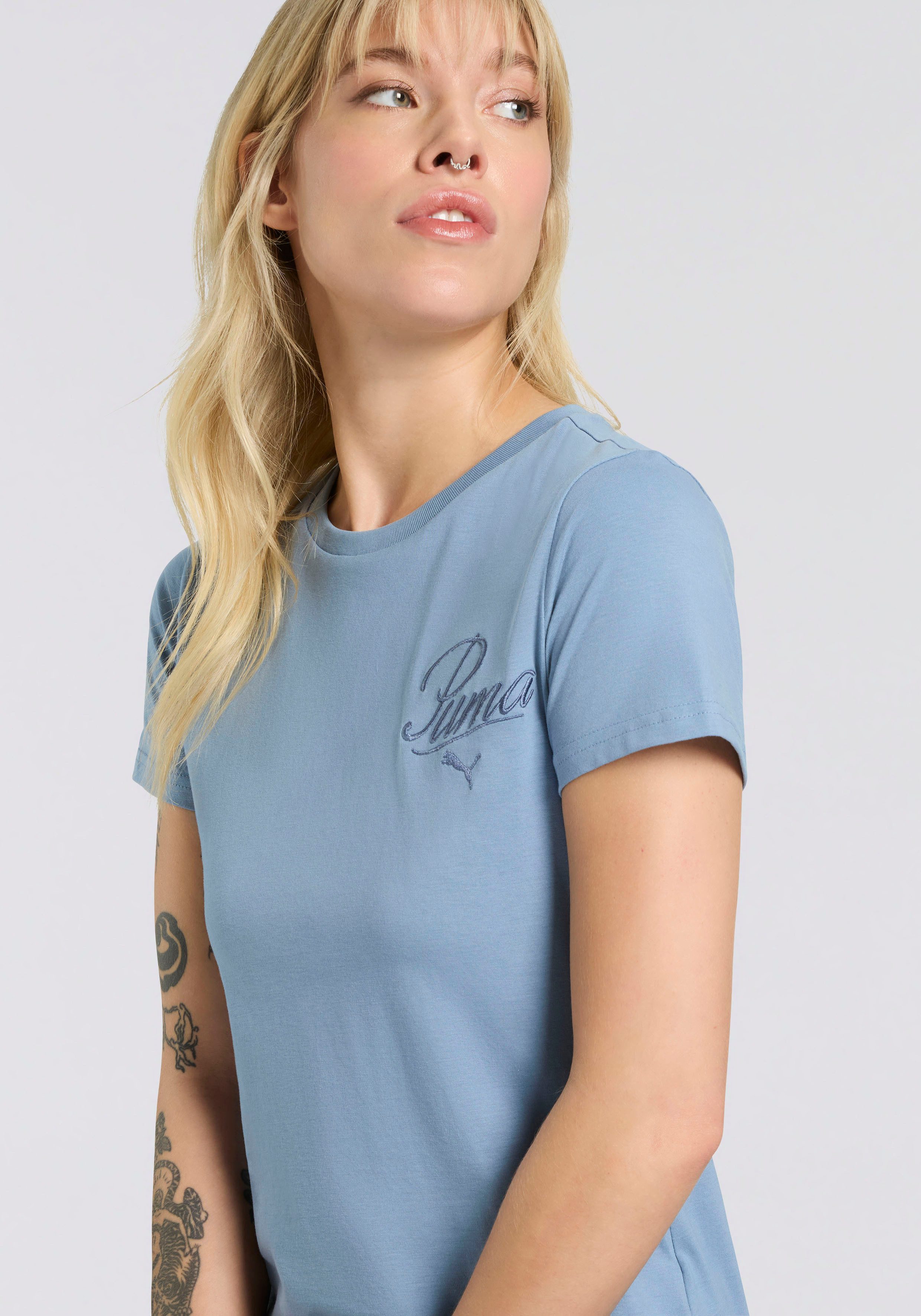 PUMA T-Shirt ESS SCRIPT TEE günstig online kaufen