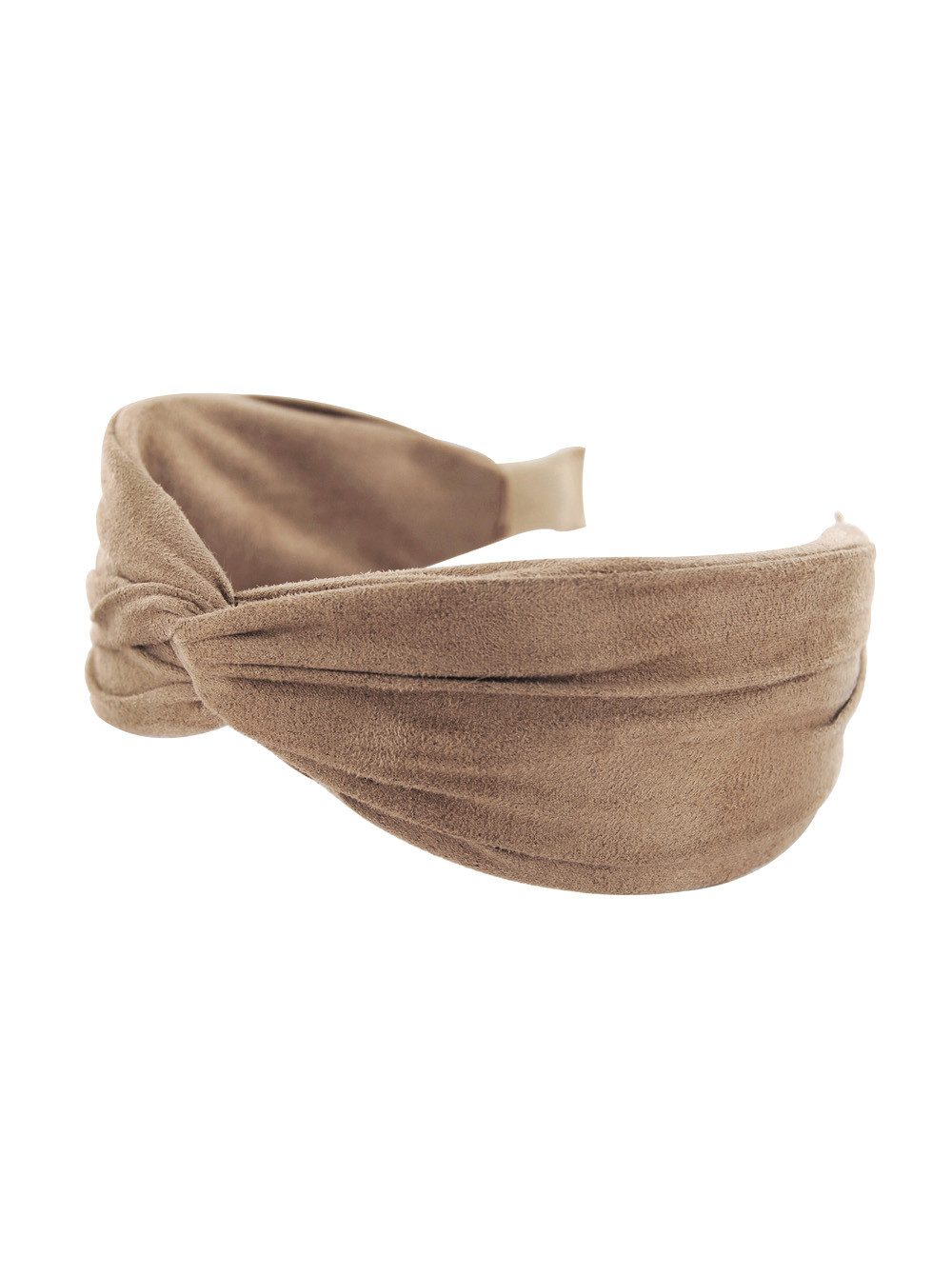 axy Haarreif Breiter Haarreif mit raffiniertem Knoten aus leichtem Flanellstoff, Damen Breiter Haarreif (Leder Optik) Haarband Haarreifen