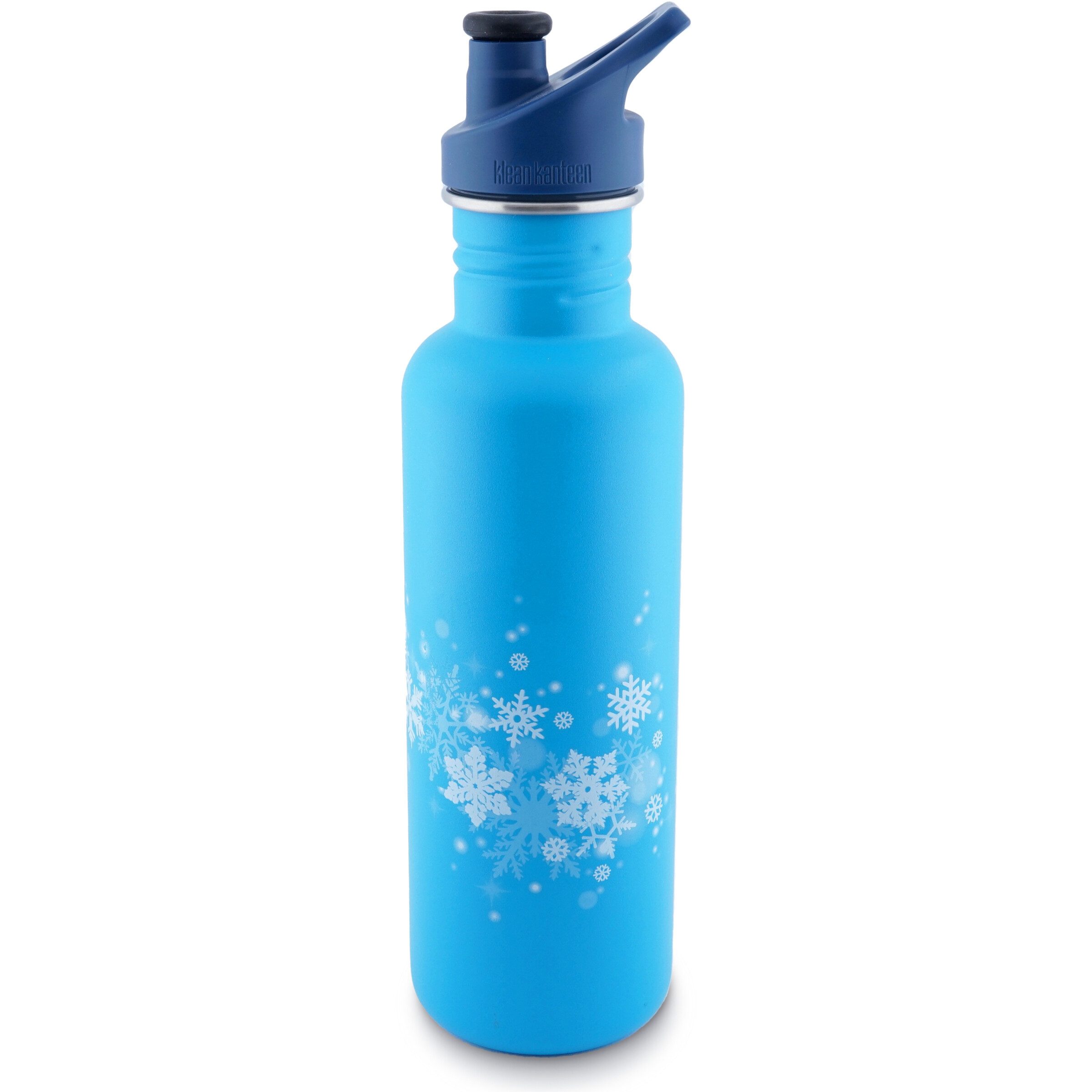 Klean Kanteen Trinkflasche Klean Kanteen Schneeflocken Trinkflasche 800ml, Sport Cap, blau