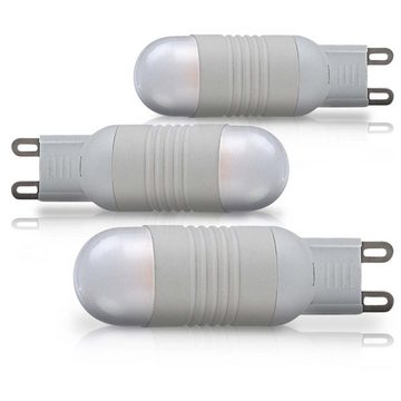 etc-shop LED-Leuchtmittel, 3er Set 1,9 Watt LED Leuchtmittel G9 Sockel 150 Lumen 3000 Kelvin