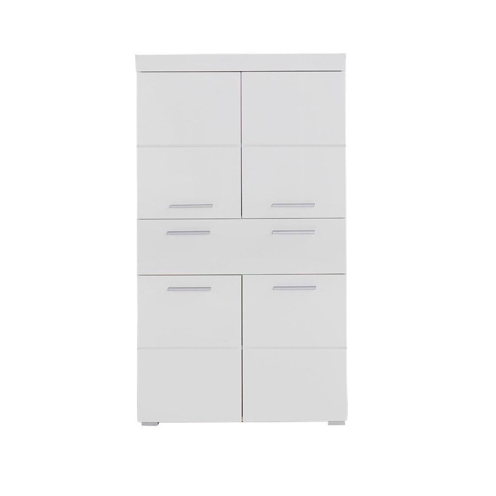 Lomadox Mehrzweckschrank ALTENA-19 Badschrank Mehrzweckschrank in Weiß Hochglanz, 73x130x31 cm