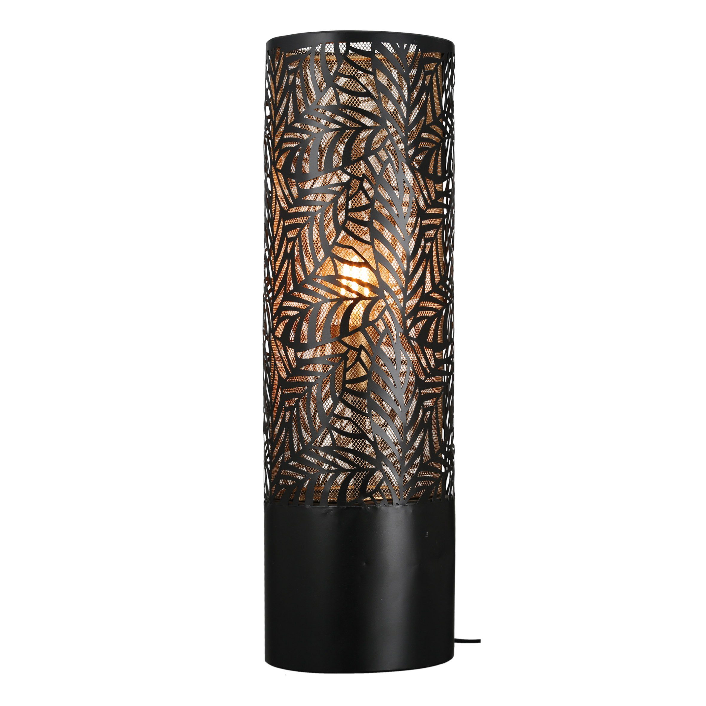 Stehlampe GILDE Bodenlampe Nature - schwarz - H. 55cm x D. 16,5cm