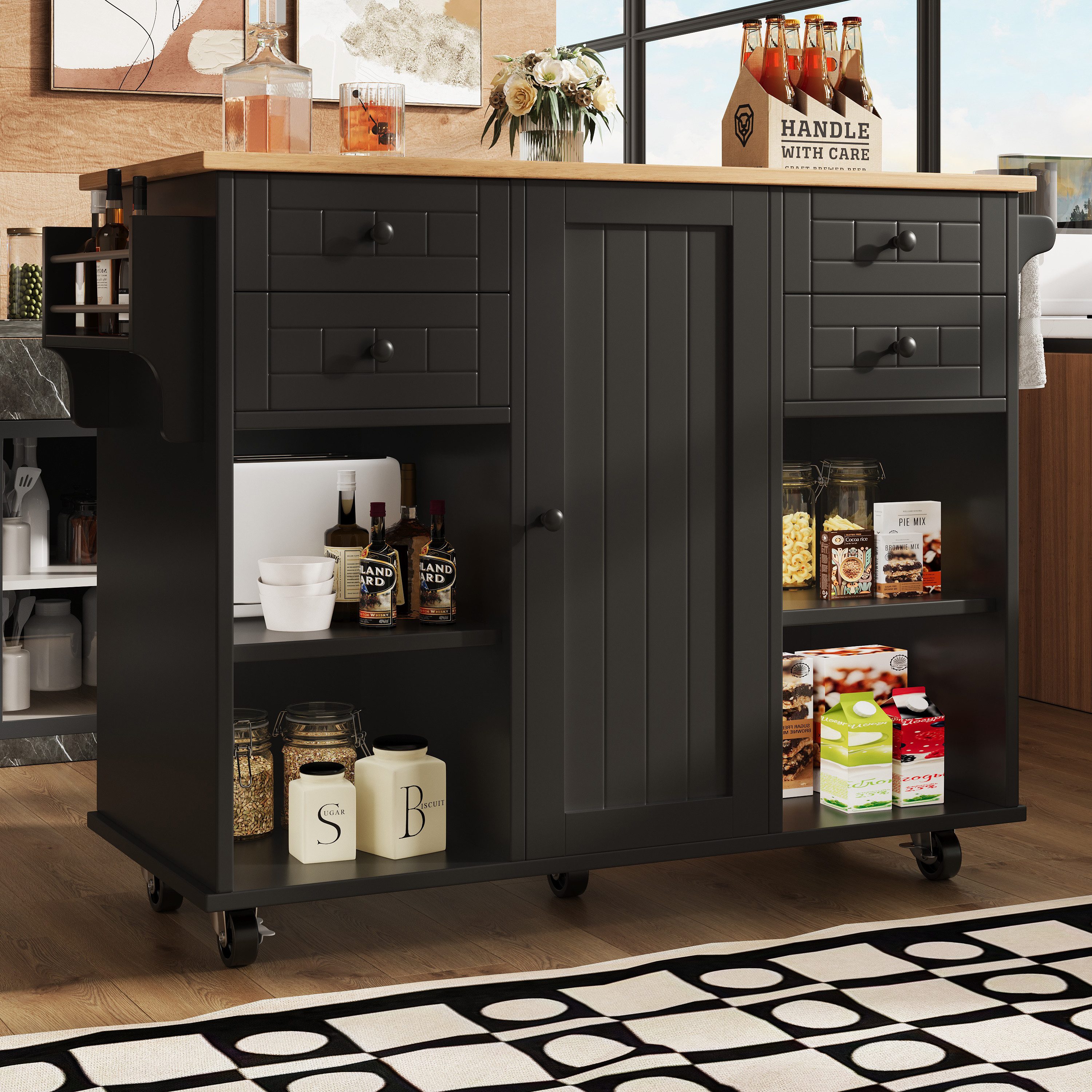 HAUSS SPOLE Küchenwagen 127×46×91,5cm mit Stauraum günstig online kaufen