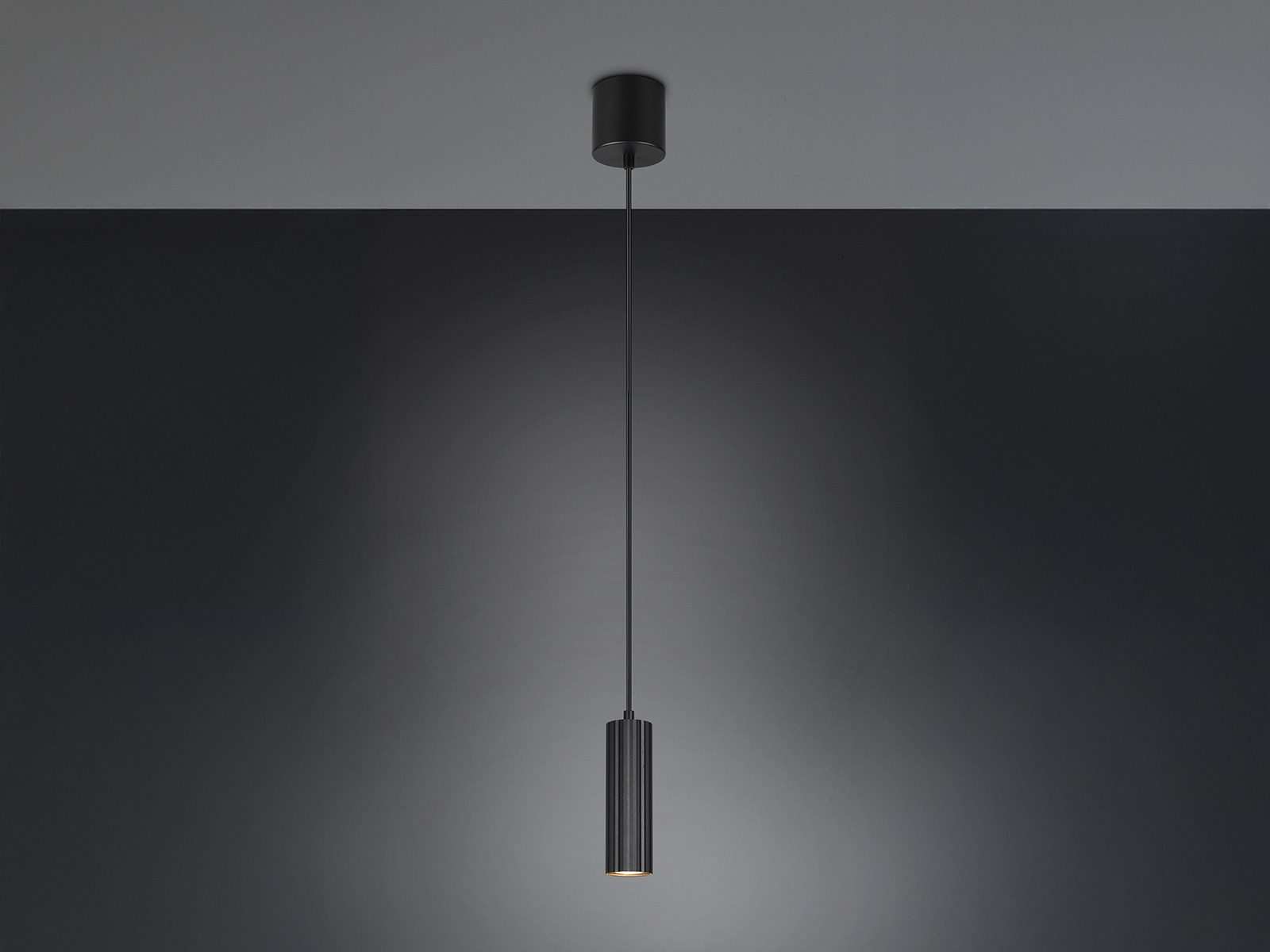 TRIO Leuchten LED Pendelleuchte, Dimmfunktion, LED wechselbar, Warmweiß, kleine Lampe für Esstisch Bett & Nachttisch hängend aus Metall Ø 5,5cm