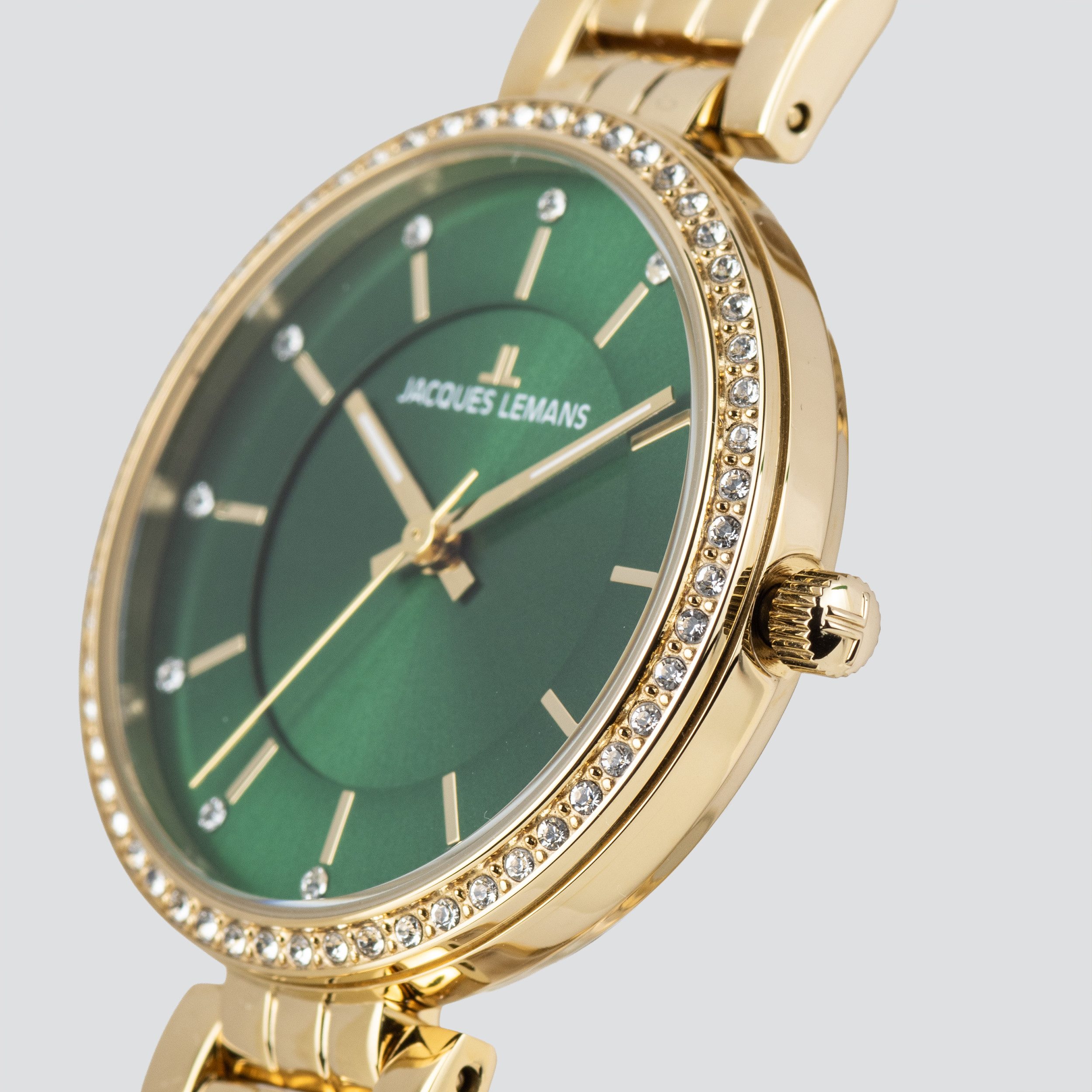 Jacques Lemans Quarzuhr Milano 1-2212G, Armbanduhr, Damenuhr, Edelstahlarmband, analog