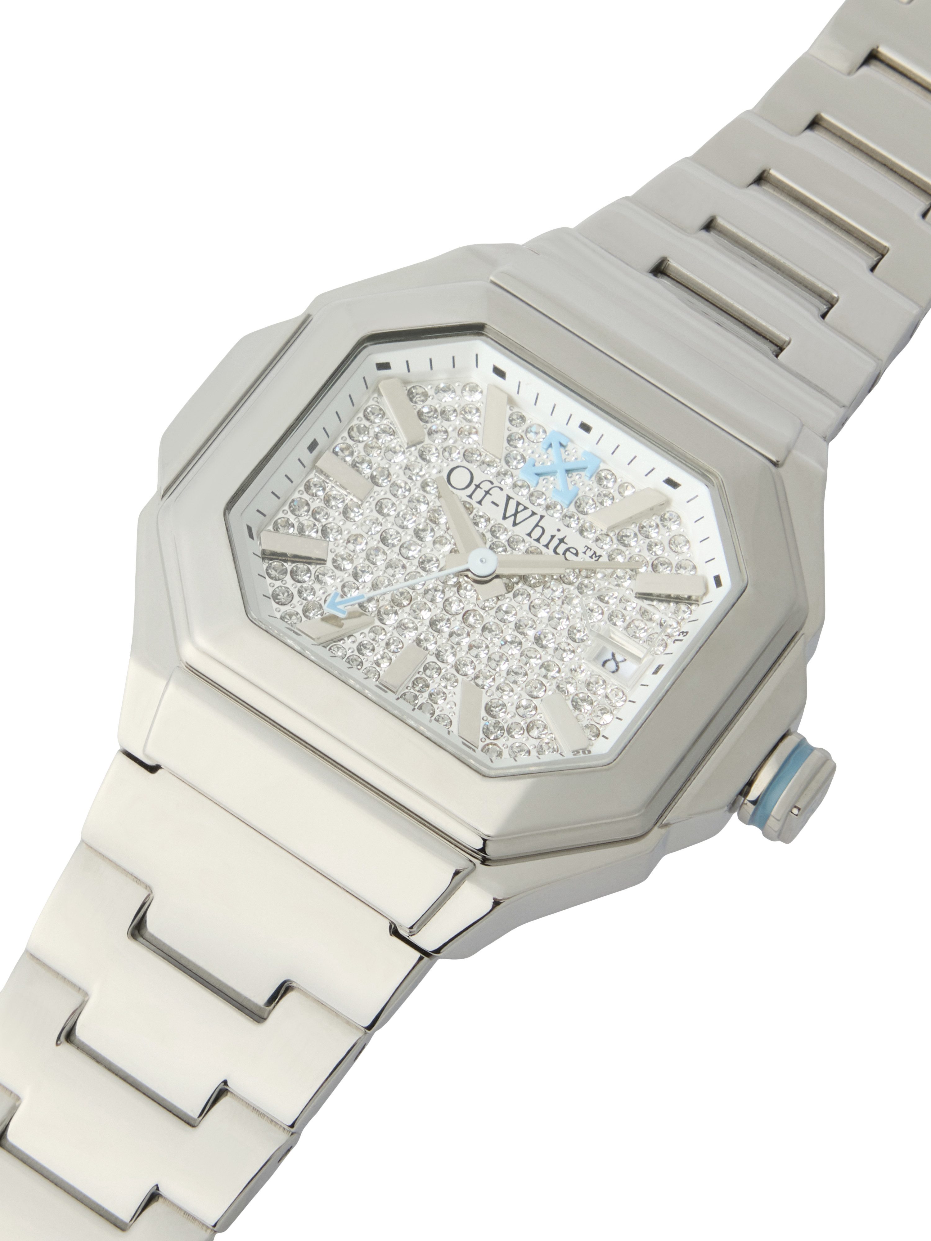 OFF-WHITE Quarzuhr SHIFT OW1L038M0015, Armbanduhr, Damenuhr, Edelstahlarmband, analog, Tag