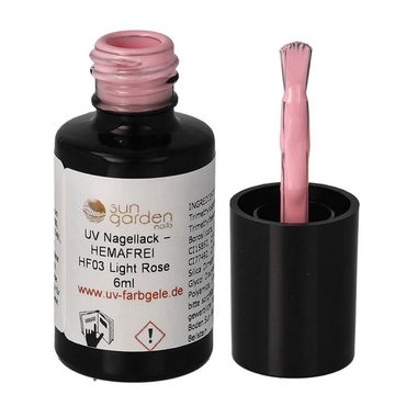 Sun Garden Nails Nagellack HF03 Light Rose - UV Nagellack 6ml – HEMAFREI