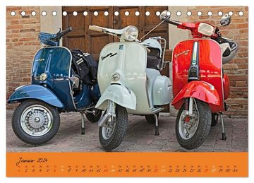 CALVENDO Wandkalender Vespa Liebe (Tischkalender 2024 DIN A5 quer), CALVENDO Monatskalender