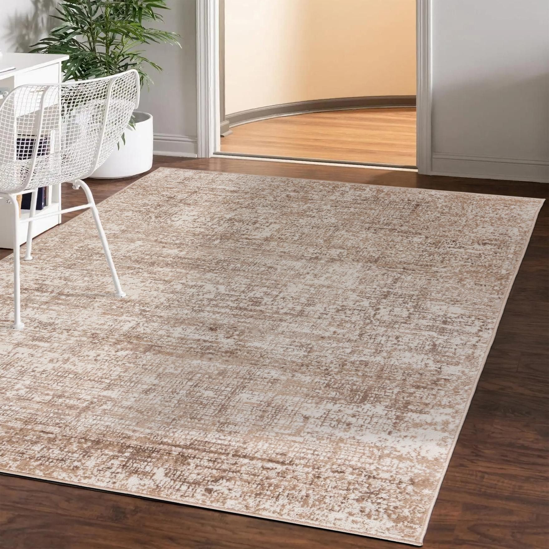 Mazovia Designteppich Modern Abstrakt Beige Creme Wohnzimmer, Schlafzimmer, Esszimmer, Büro, Fußbodenheizung – Bild 2 von 5