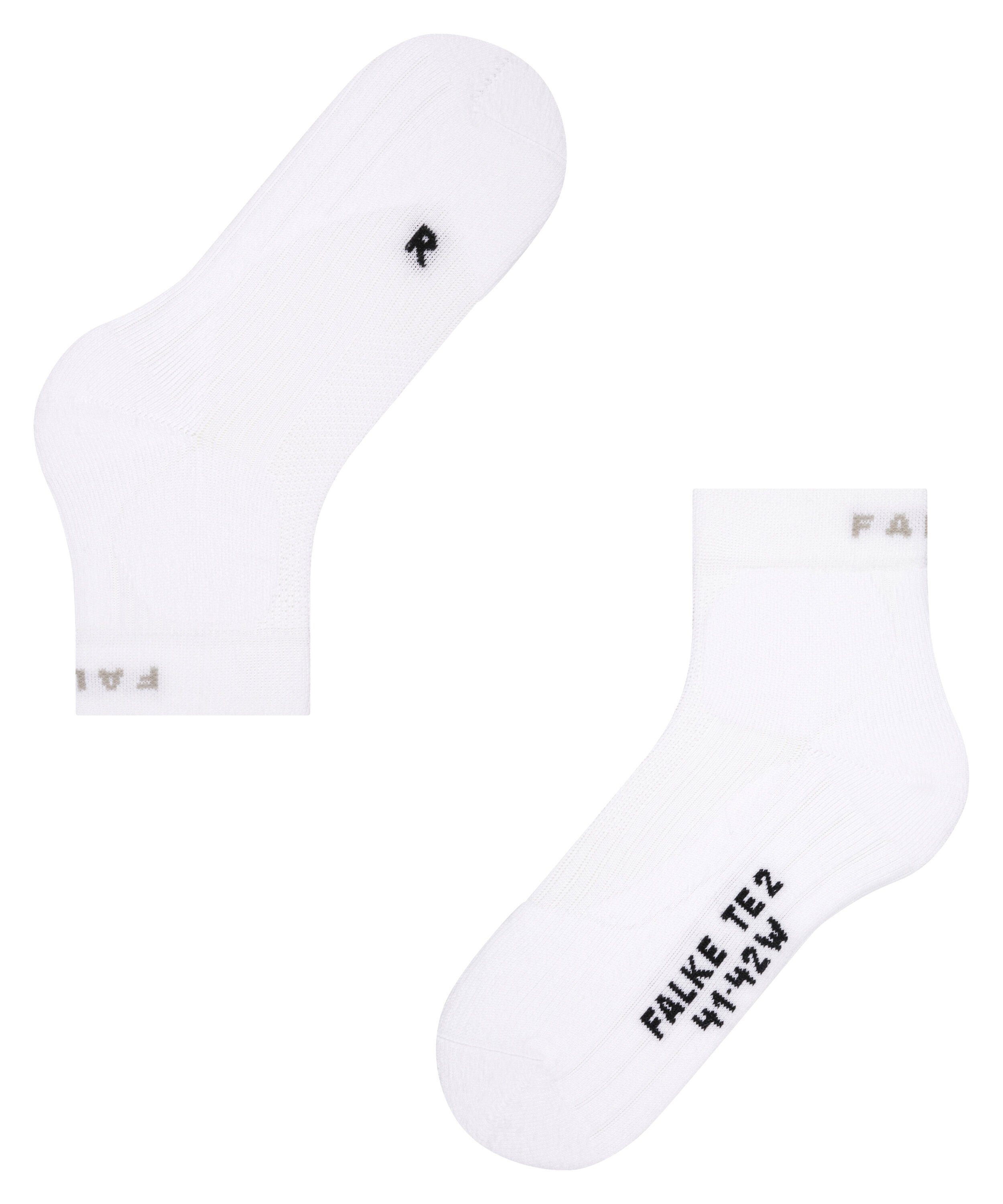 Stabilisierende Hartplätze TE2 FALKE für Socken white (2000) (1-Paar) Tennissocken Short