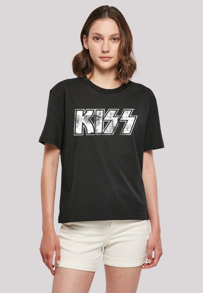 Off, vielseitig Komfortabel Qualität, Band Musik, F4NT4STIC kombinierbar Rock und Logo Premium Kiss Rock Vintage By T-Shirt