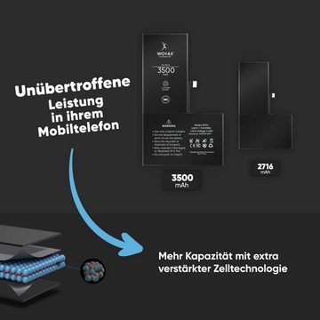 Woyax Wunderbatterie Akku für iPhone X 3500 mAh Hohe Kapazität Ersatzakku Handy-Akku