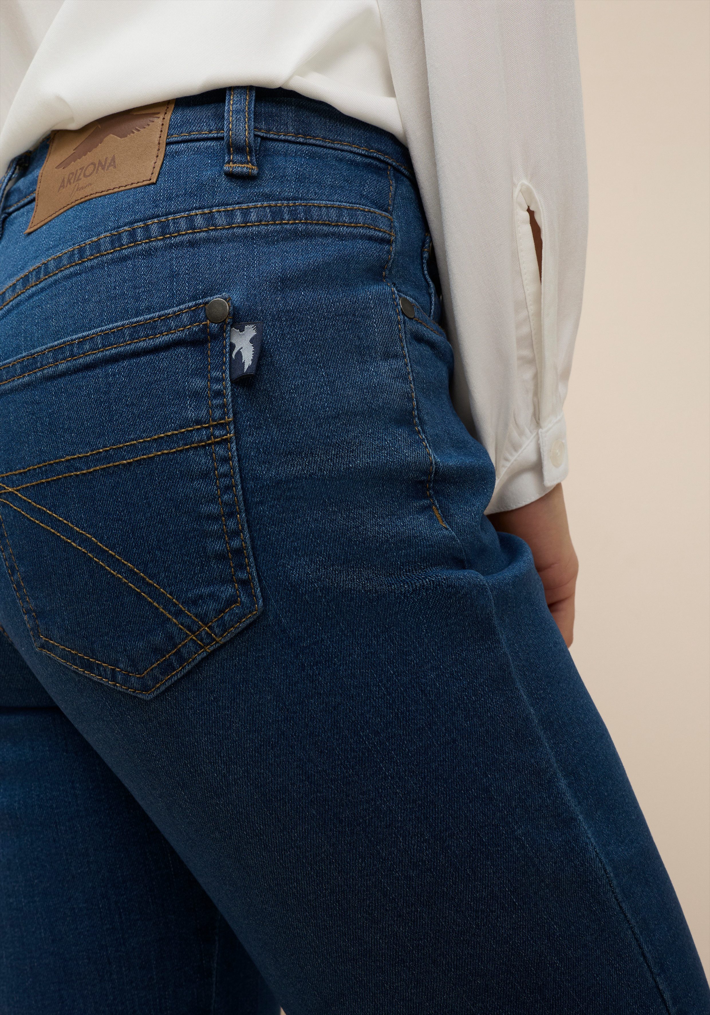 Arizona Gerade Jeans Annett bequeme Passform, 5-Pocket-Style, hohe Taille