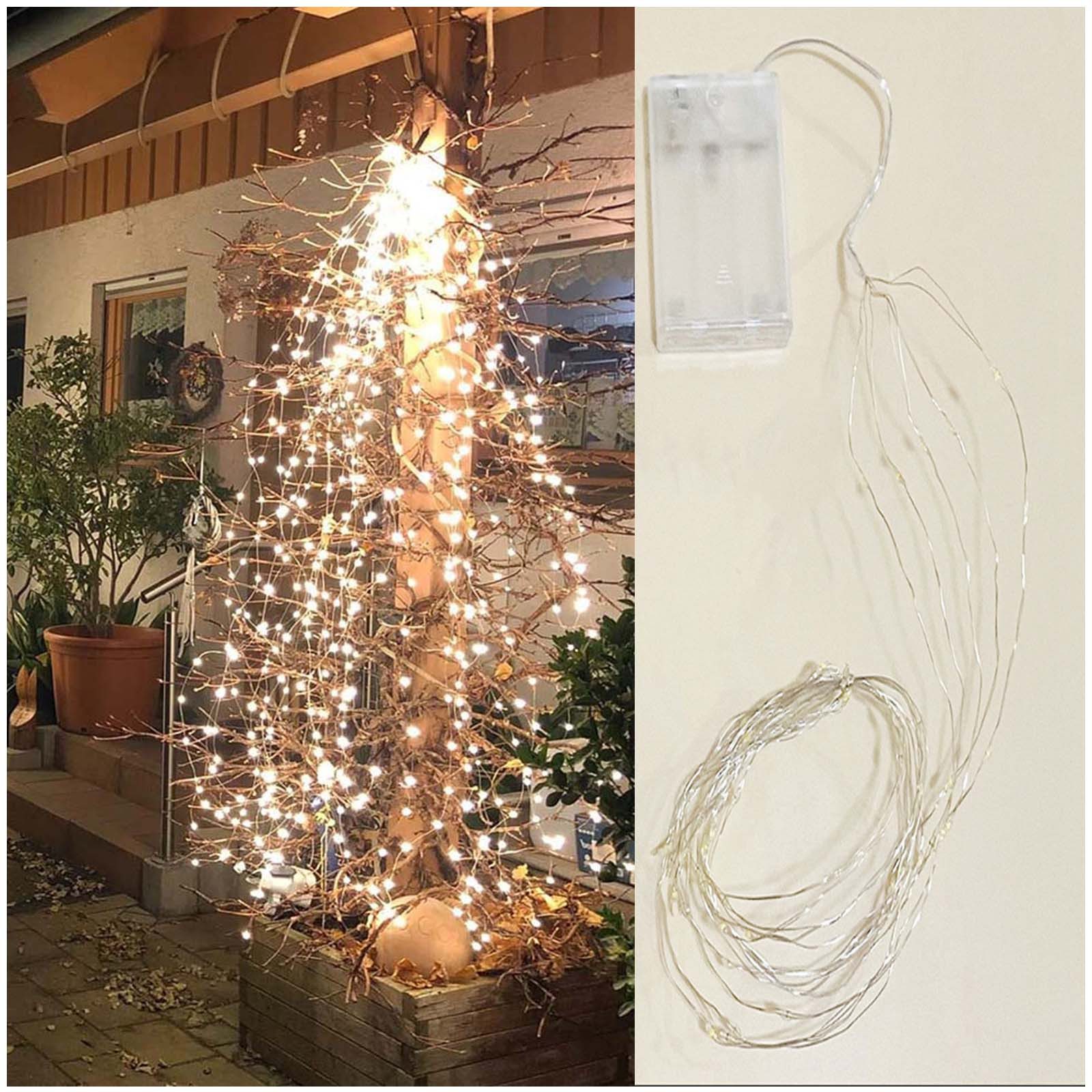 MUPOO Lichtervorhang LED Lichtvorhang 600LEDs Wasserfall-Lichterkette, günstig online kaufen