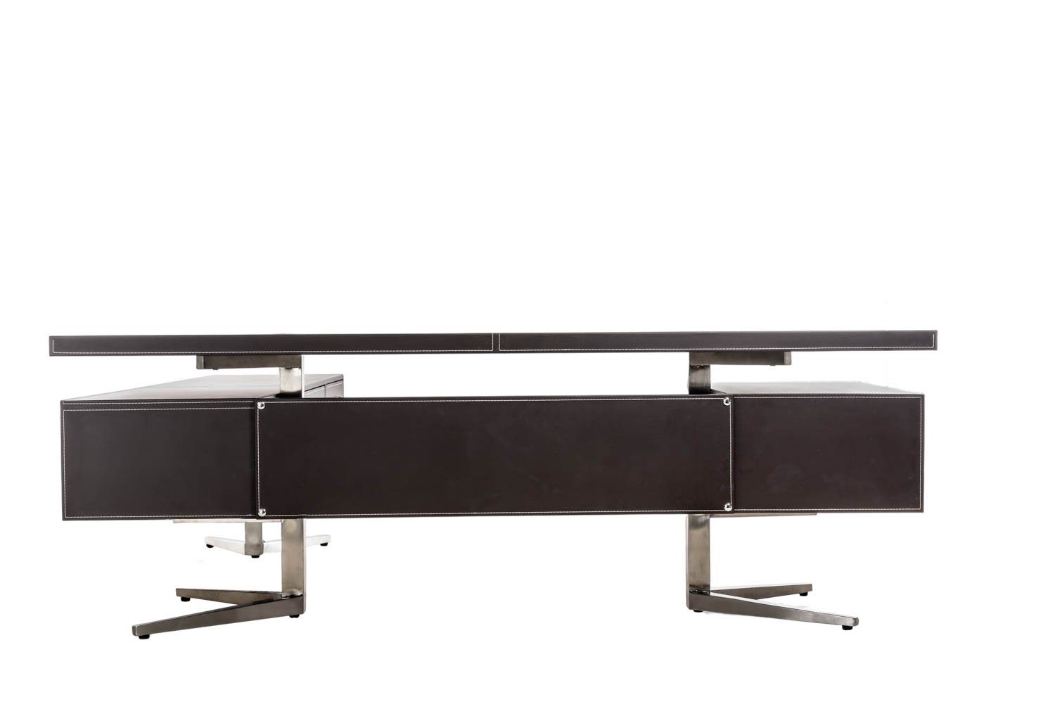 Jet-Line Schreibtisch Schreibtisch Bari‘ rechts in schwarz Edelstahl Win