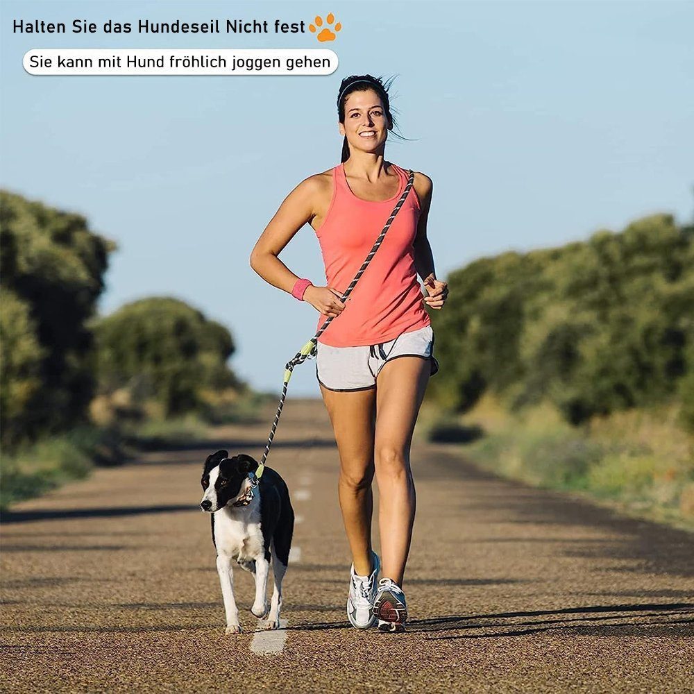 Coonoor Hundeleine Freihandleinen Hundeleine für kleine &mittel, Hundeleine Schleppleine, (1-tlg), Umhängeleine Joggingleine Hunde mit Autositz Sicherheitsschnalle
