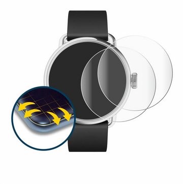 BROTECT Full-Screen Schutzfolie für Withings ScanWatch 2 (38 mm), Displayschutzfolie, 2 Stück, 3D Curved klar