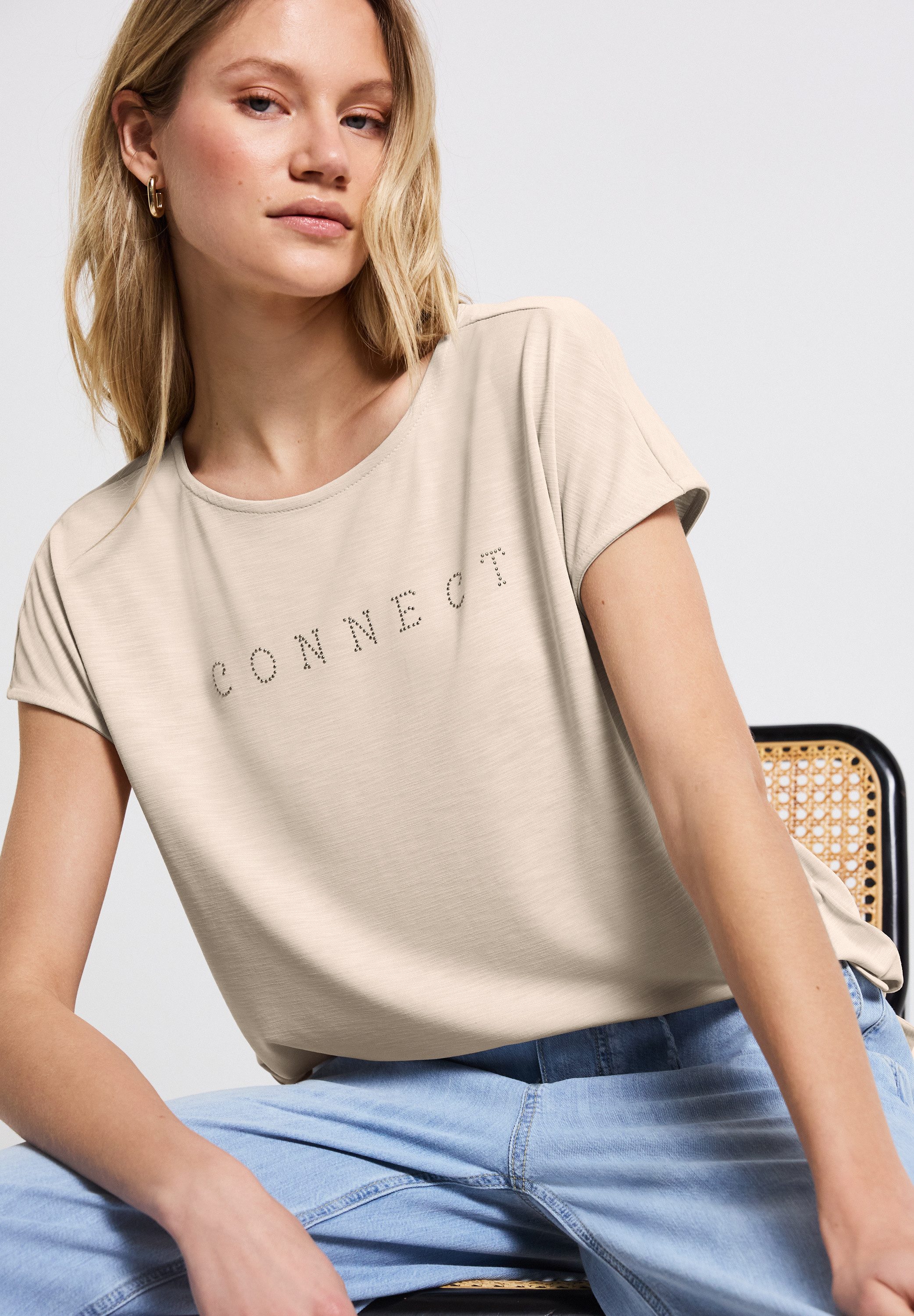 STREET ONE T-Shirt mit Wording aus günstig online kaufen