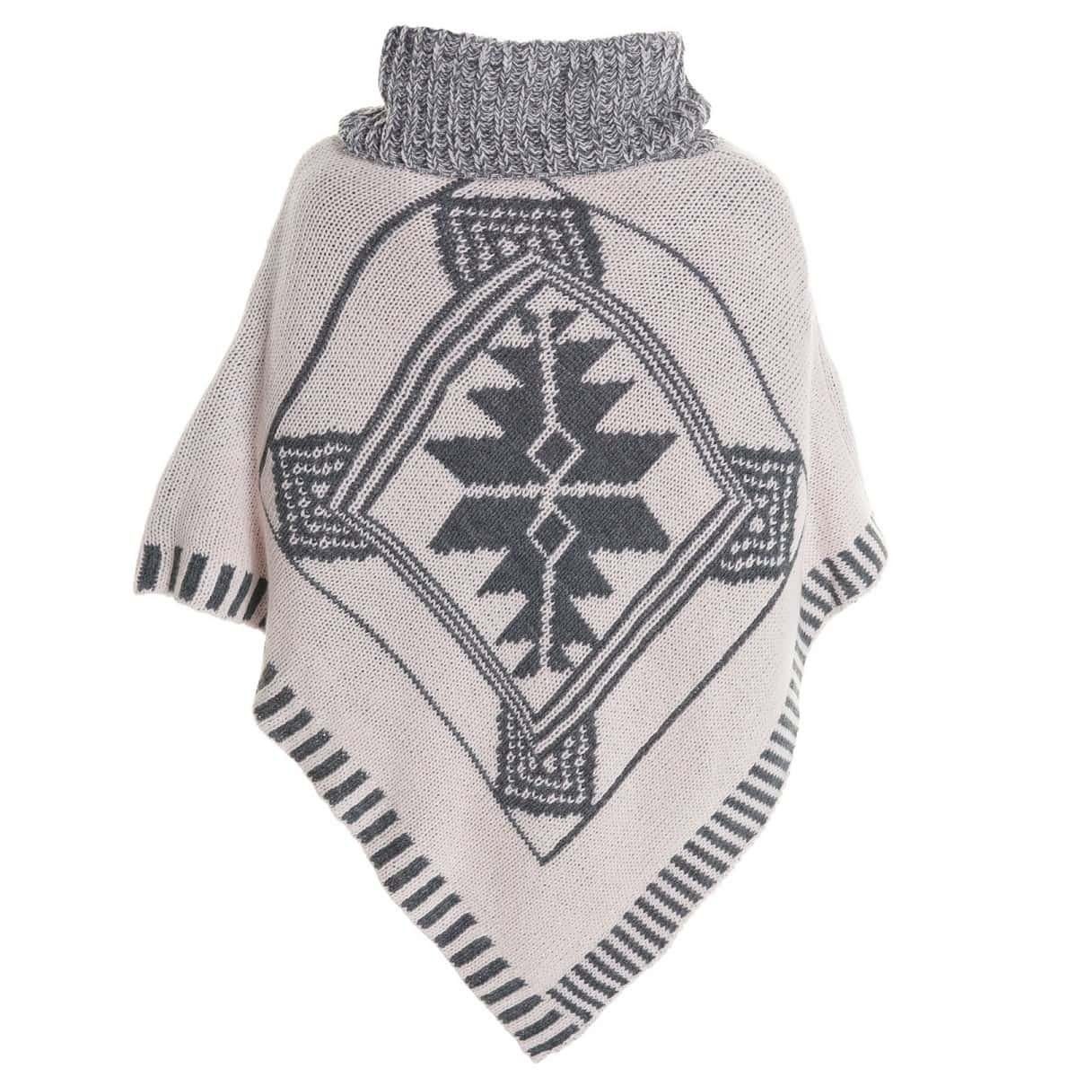 BEZLIT Strickponcho Mädchen Casual Schalkragen (1-tlg) Rosa Poncho mit