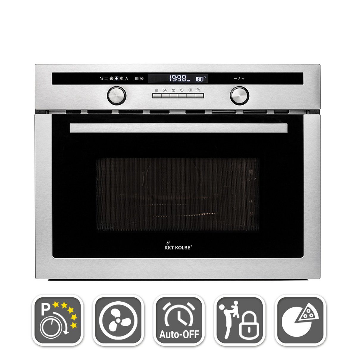 KKT KOLBE Einbau-Mikrowelle EBM4502ED, Einbau-Mikrowelle, 44 l, 60cm / Backofen mit Mikrowelle / Autark / Heißluft / Grill