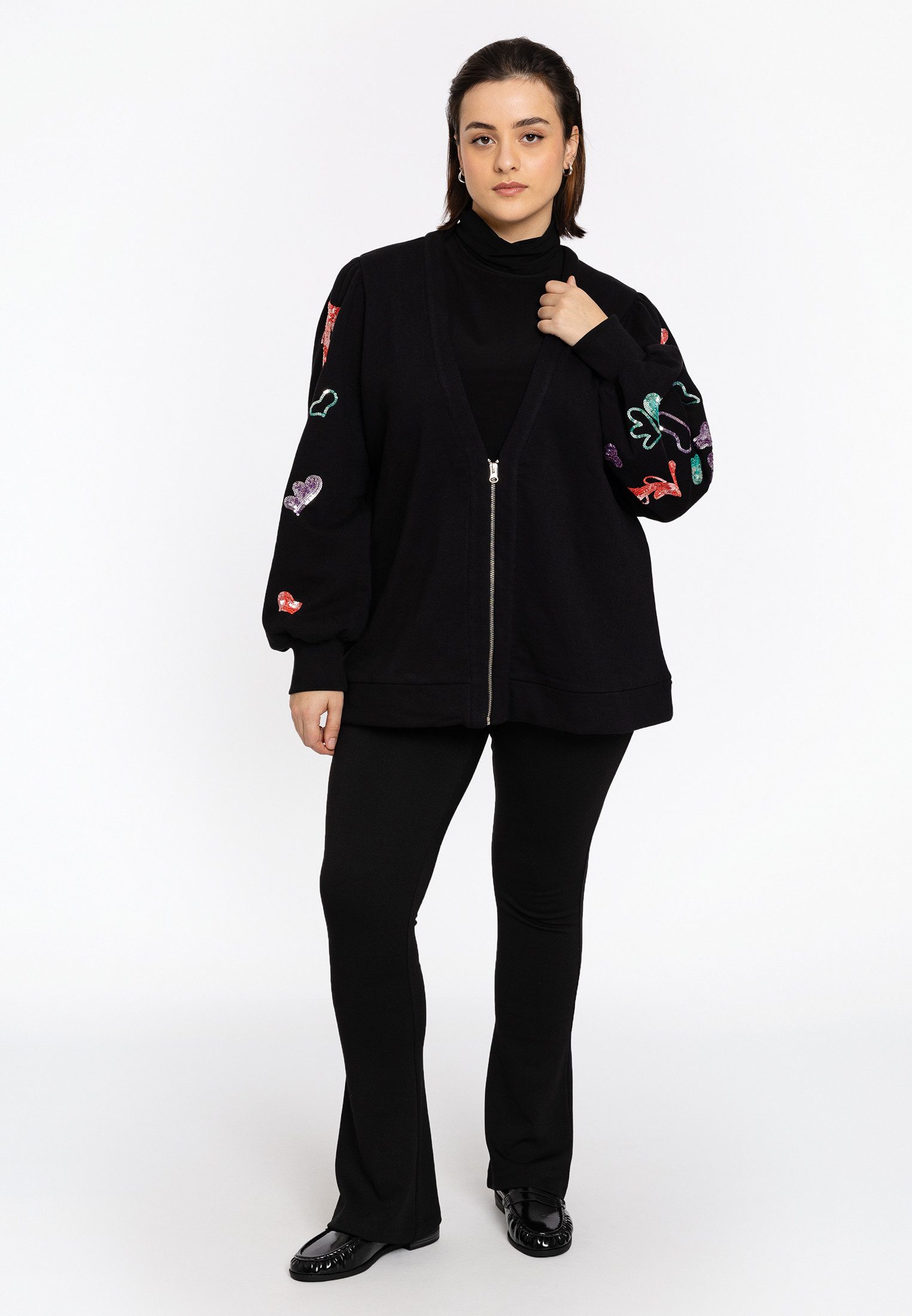 YOEK Langmantel Damen Jacke mit Langarm